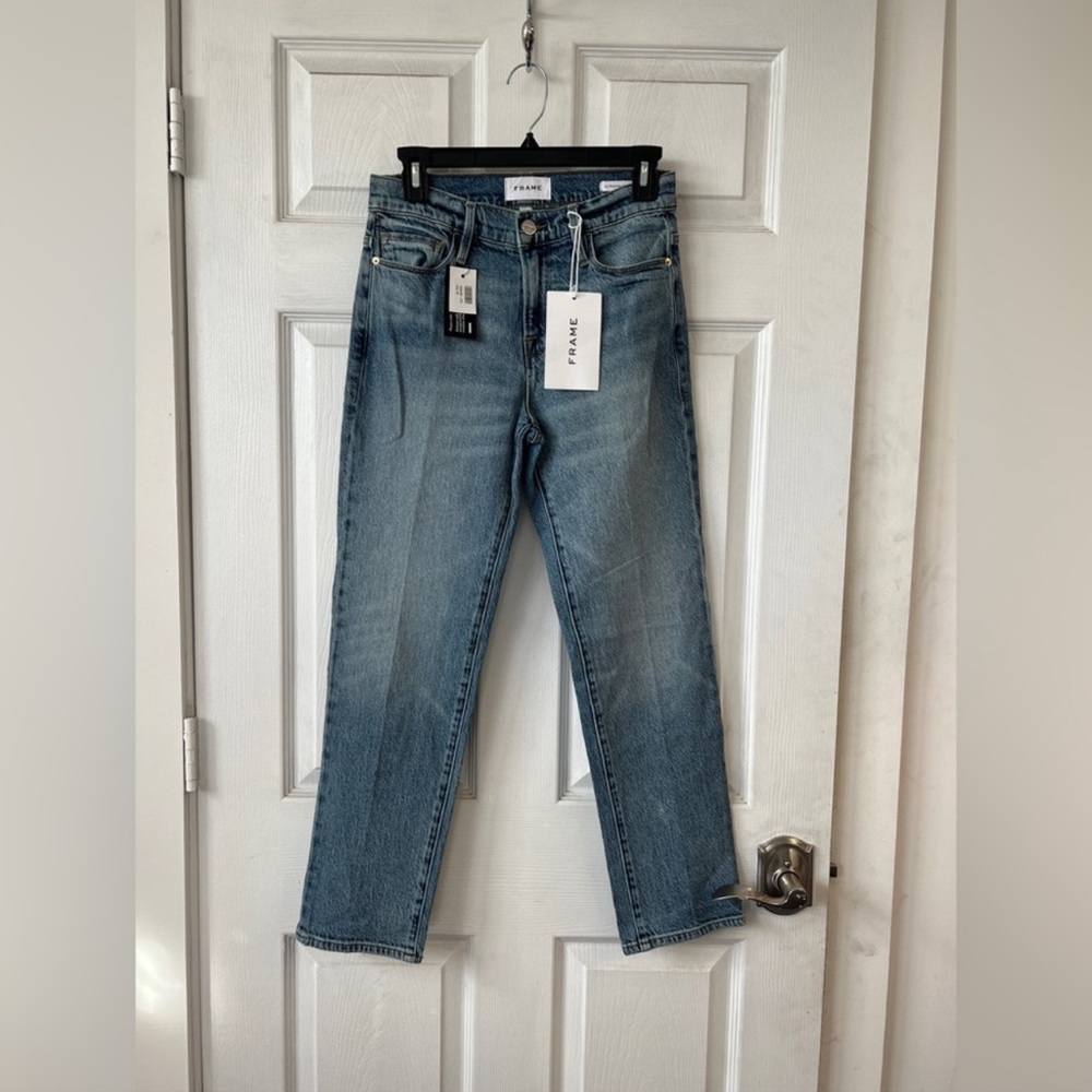 Frame Denim Le Nouveau Straight Mid Rise Jean
